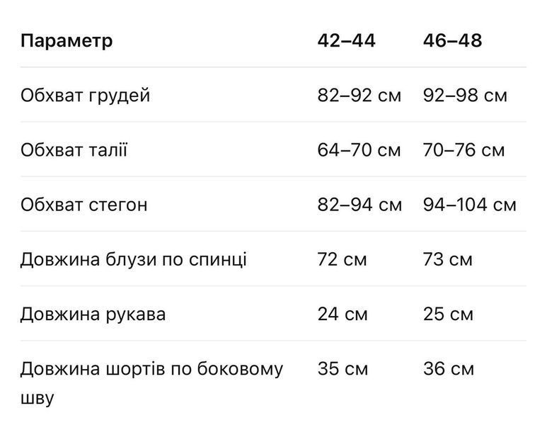 Легесенький софтовий костюм (блуза + шорти) 60_чорний фото